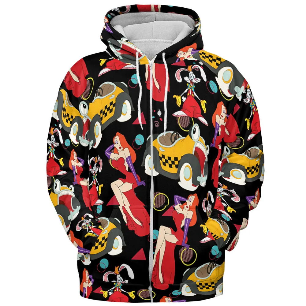 Retro 90s Jessica Rabbit Roger Rabbit All-over Print Hoodie - 4