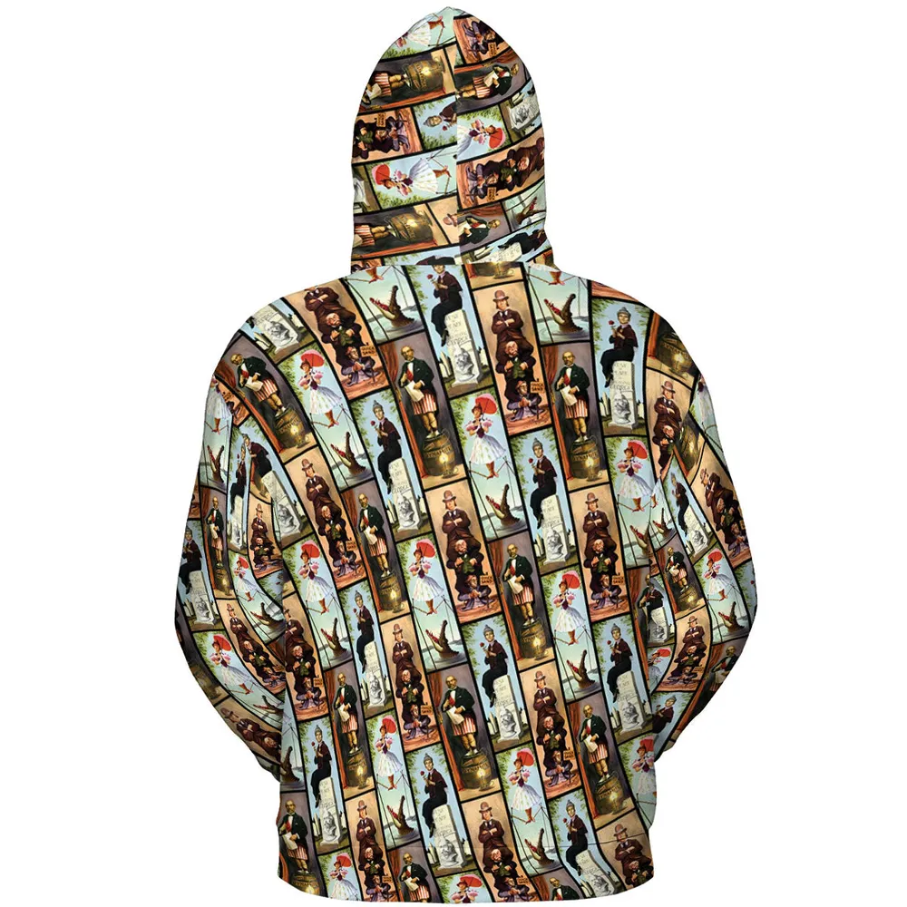 Haunted Mansion Vintage Stretch Pattern All-over Print Hoodie - 5