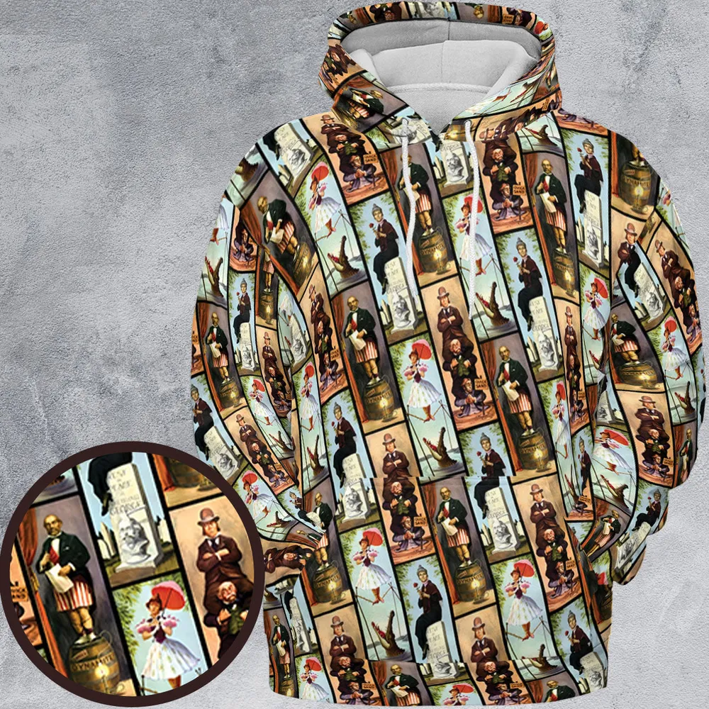 Haunted Mansion Vintage Stretch Pattern All-over Print Hoodie - 2