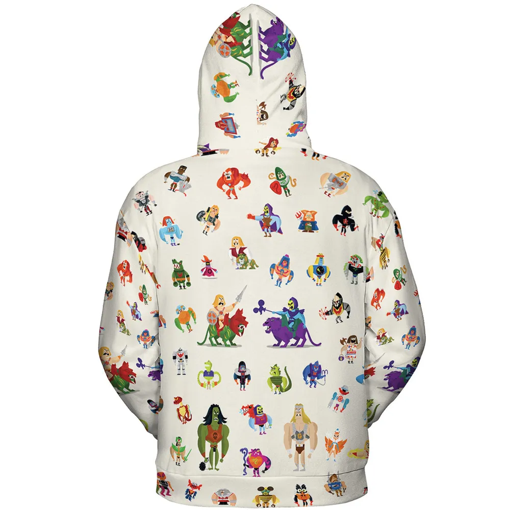He-Man & Masters Of The Universe Characters Pattern All-over Print Hoodie - 5
