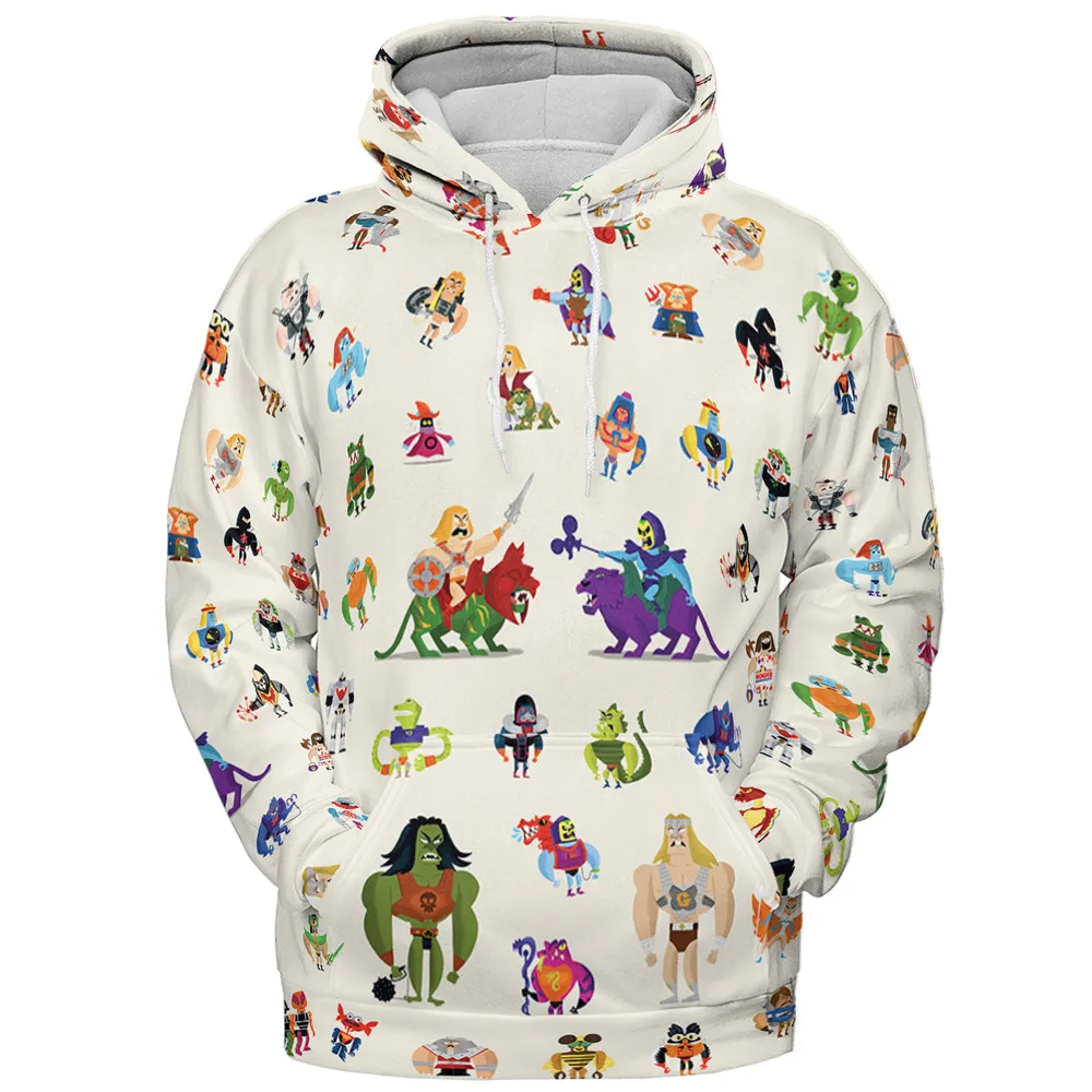 He-Man & Masters Of The Universe Characters Pattern All-over Print Hoodie - 3