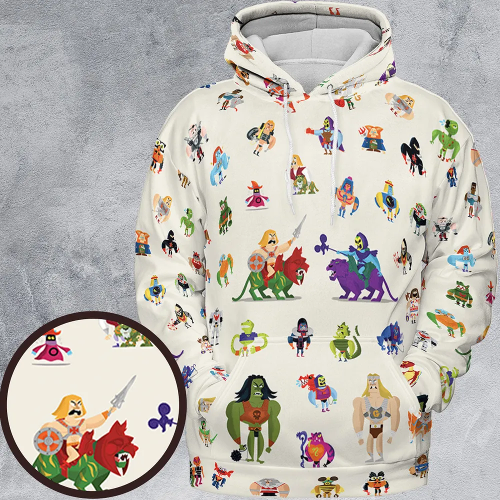 He-Man & Masters Of The Universe Characters Pattern All-over Print Hoodie - 2