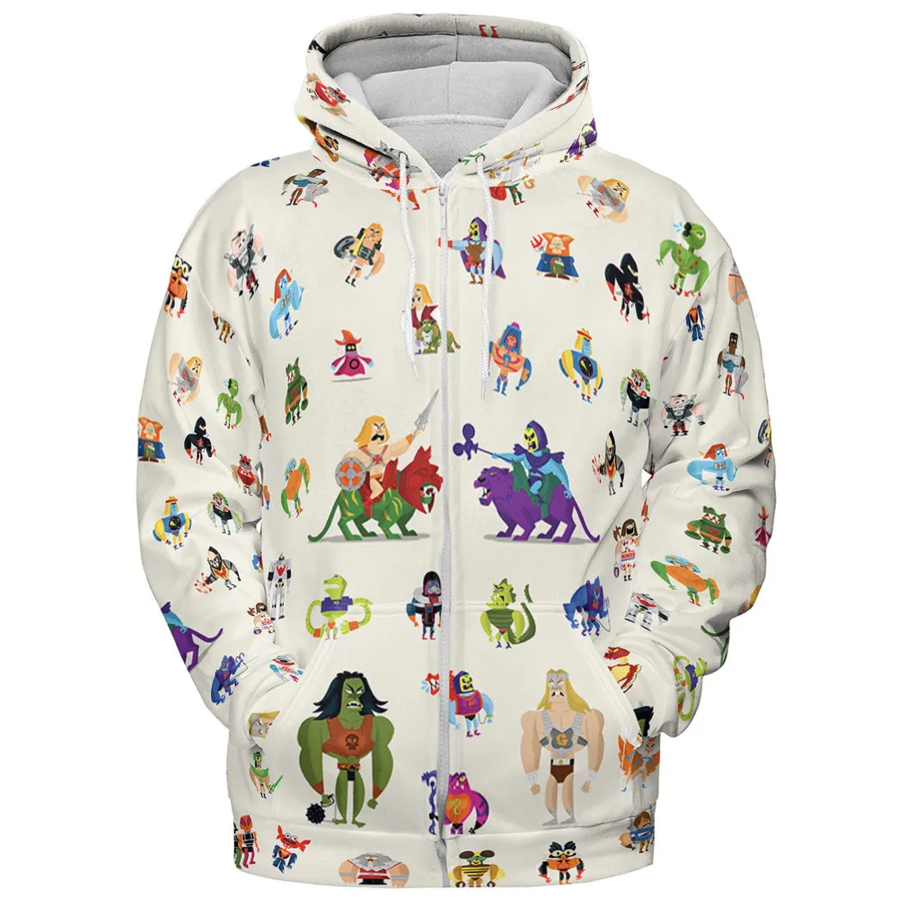 He-Man & Masters Of The Universe Characters Pattern All-over Print Hoodie - 4