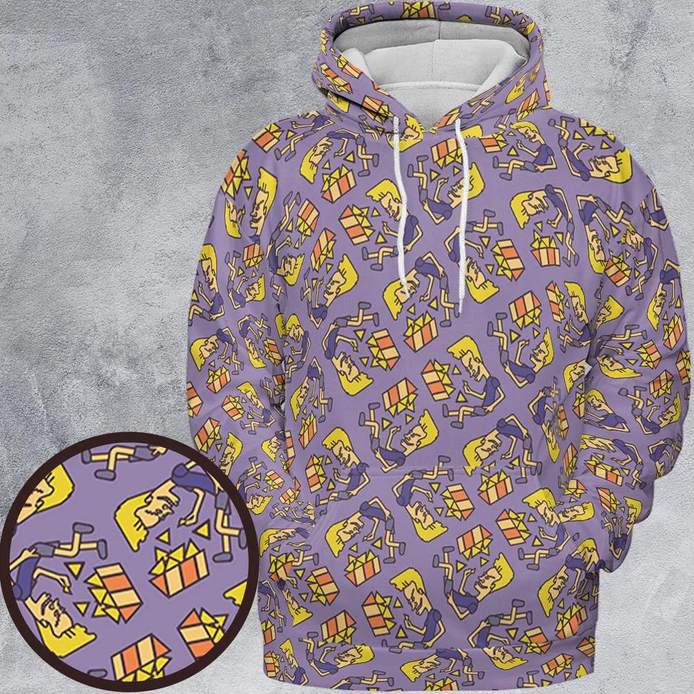 Nachos Rule Beavis and Butthead All-over Print Hoodie - 2