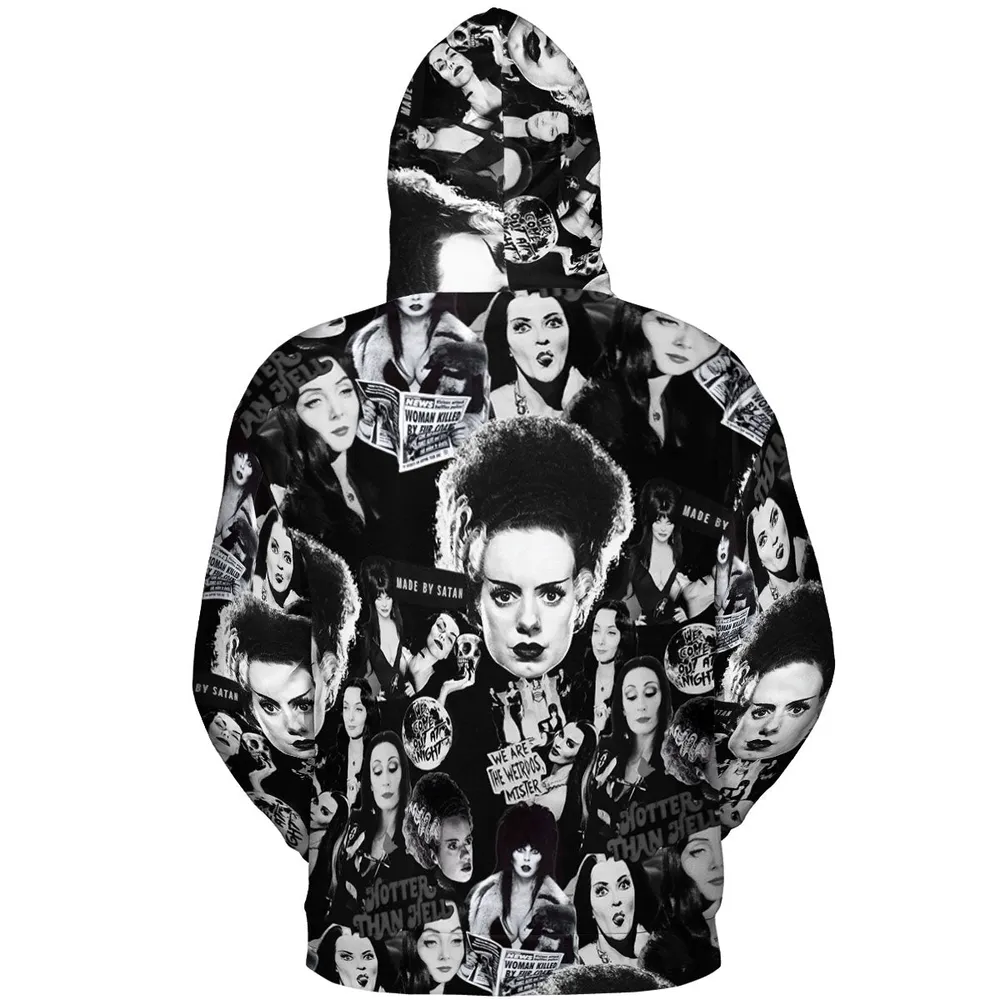Horror Ladies Slay Collage Classic Horror Movies All-over Print Hoodie - 5