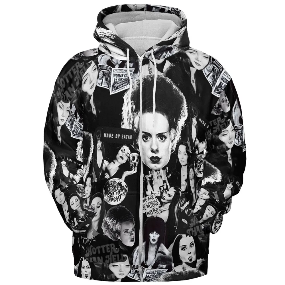 Horror Ladies Slay Collage Classic Horror Movies All-over Print Hoodie - 4