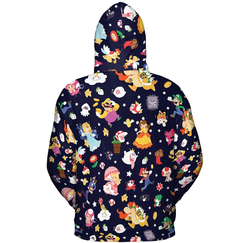Mushroom Kingdom Super Mario All-over Print Hoodie - 5