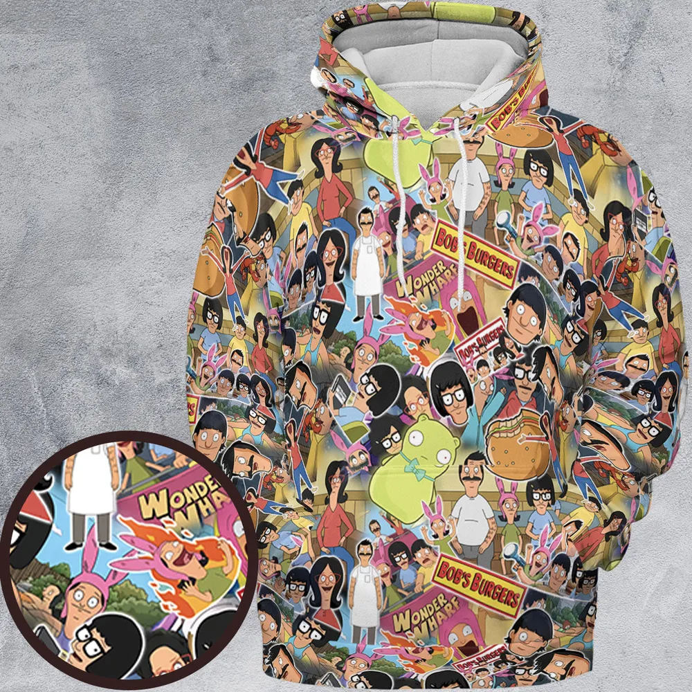 Bob's Burger Wonder Wharf All-over Print Hoodie - 2