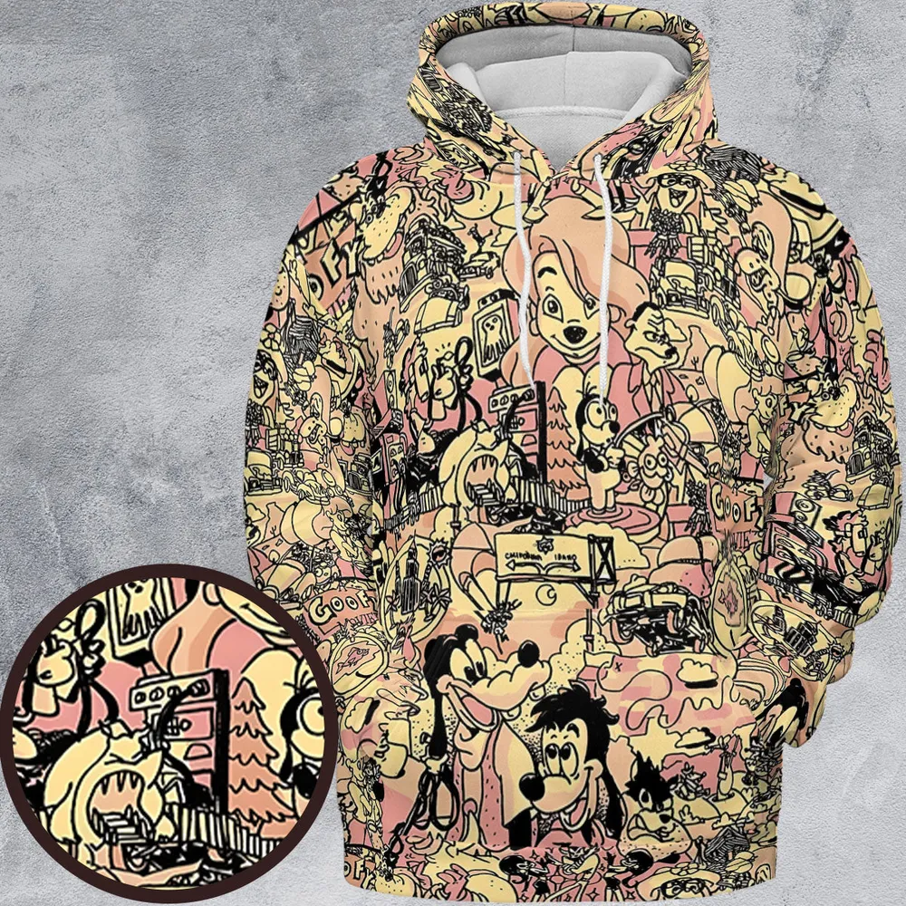 Goofy Movie Collage All-over Print Hoodie - 2