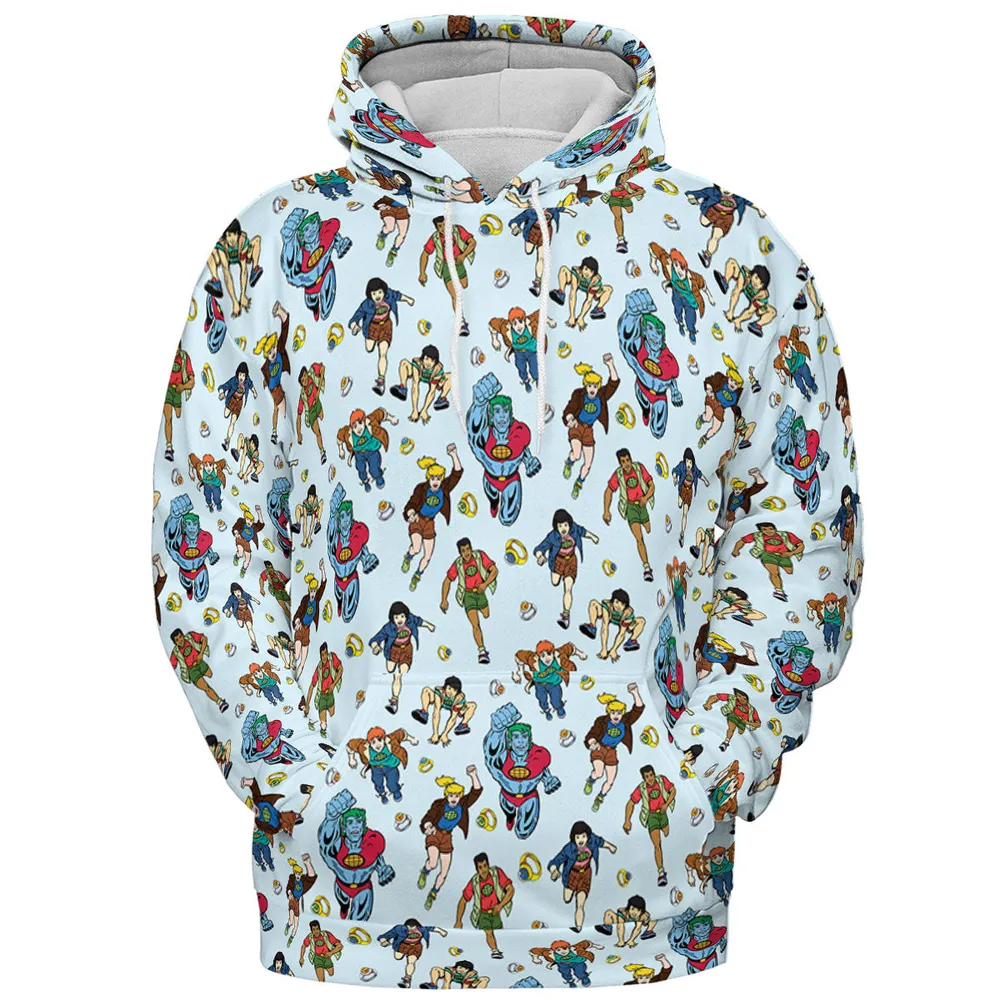 Save The Planet Captain Planet and the Planeteers All-over Print Hoodie - 3