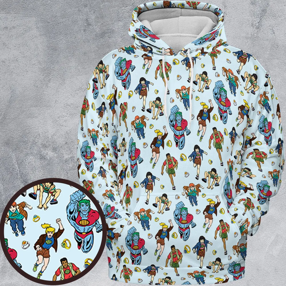 Save The Planet Captain Planet and the Planeteers All-over Print Hoodie - 2
