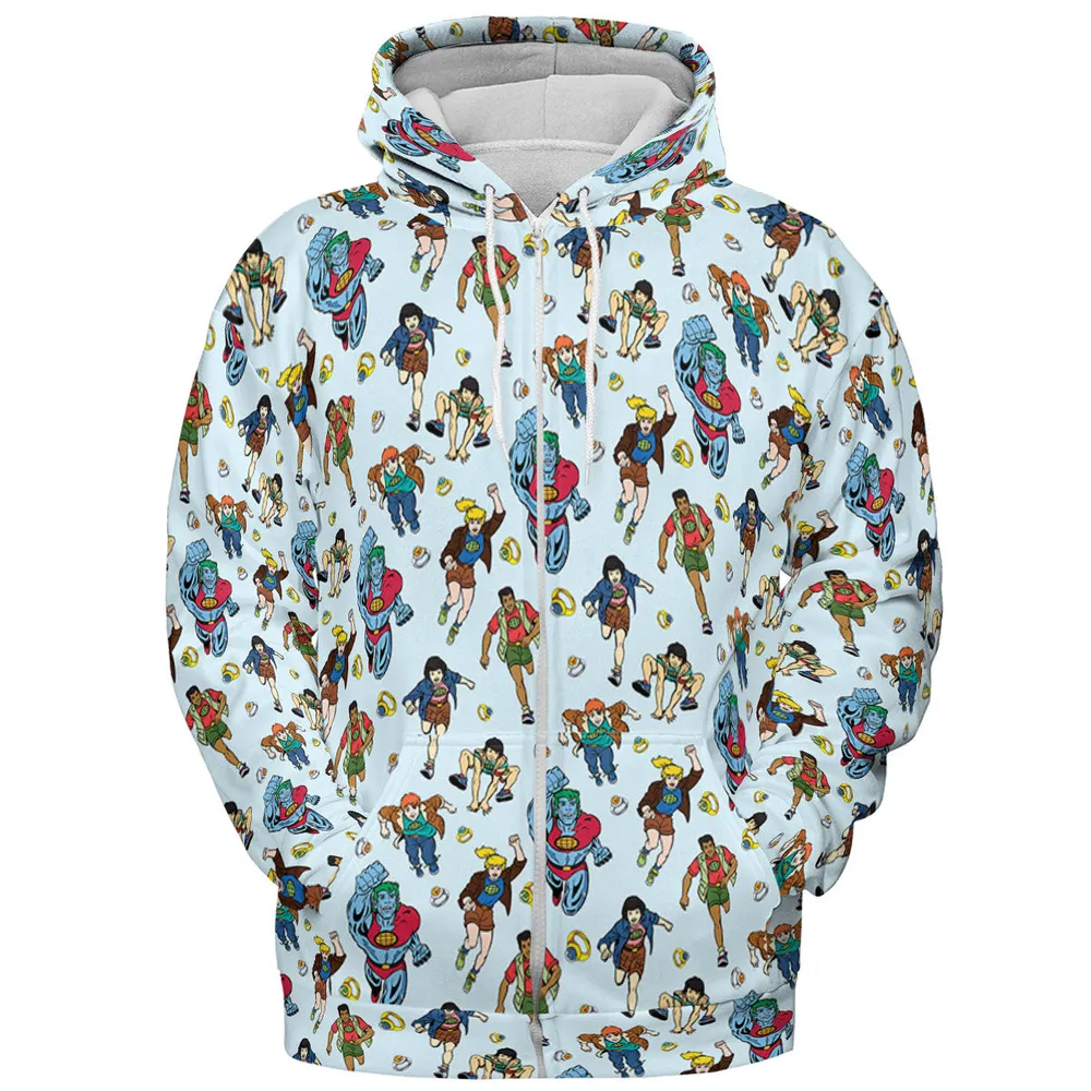 Save The Planet Captain Planet and the Planeteers All-over Print Hoodie - 4