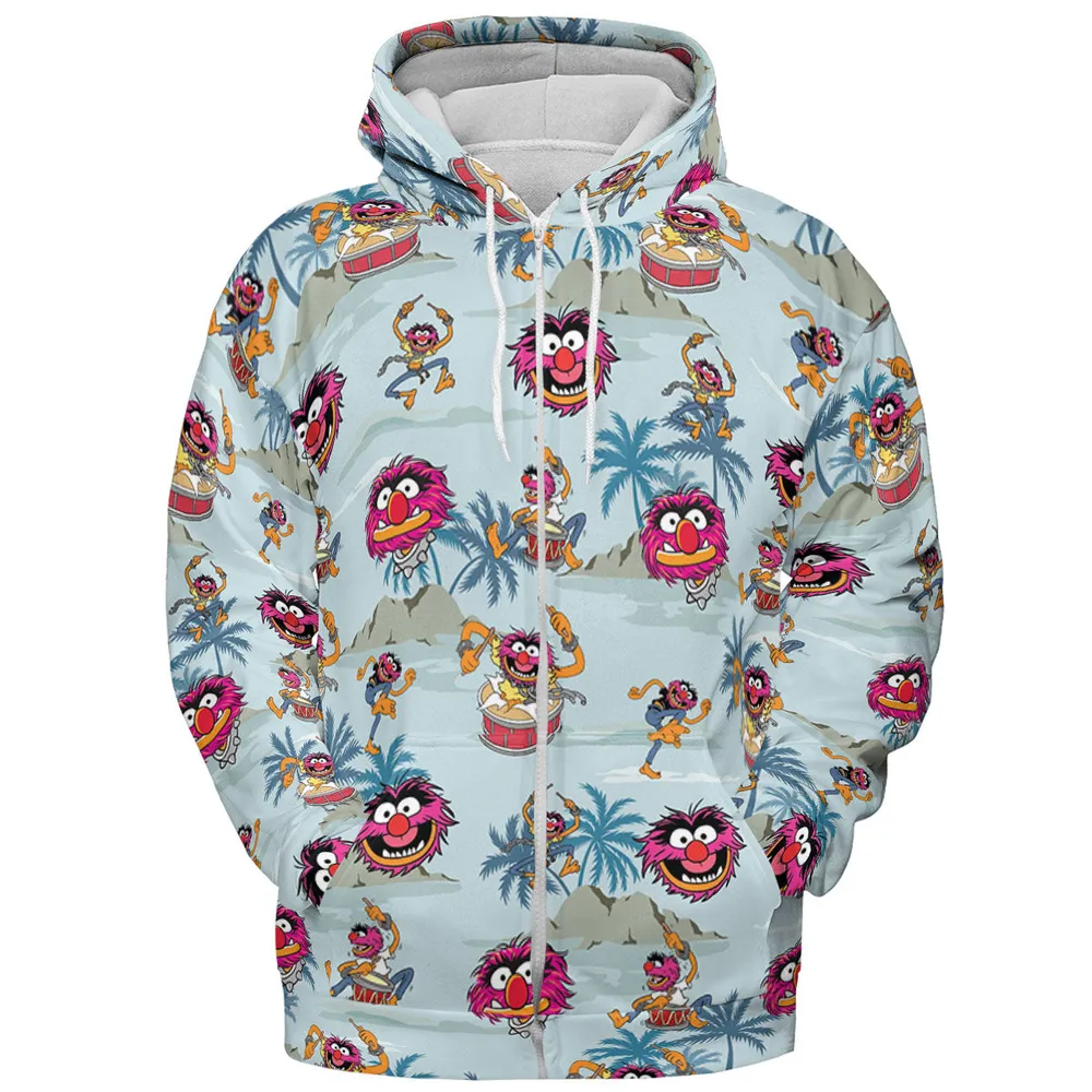 Animal The Muppet Show Drum Tropical All-over Print Hoodie - 4
