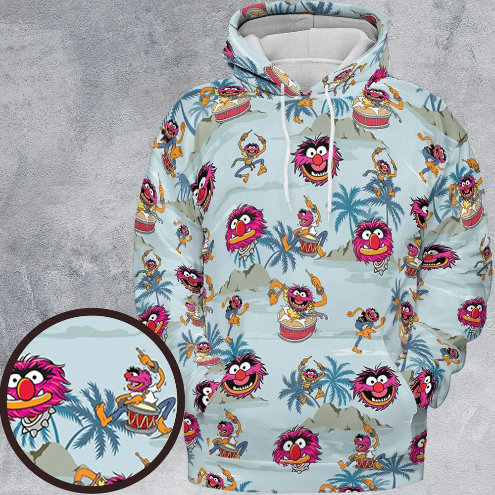 Animal The Muppet Show Drum Tropical All-over Print Hoodie - 2