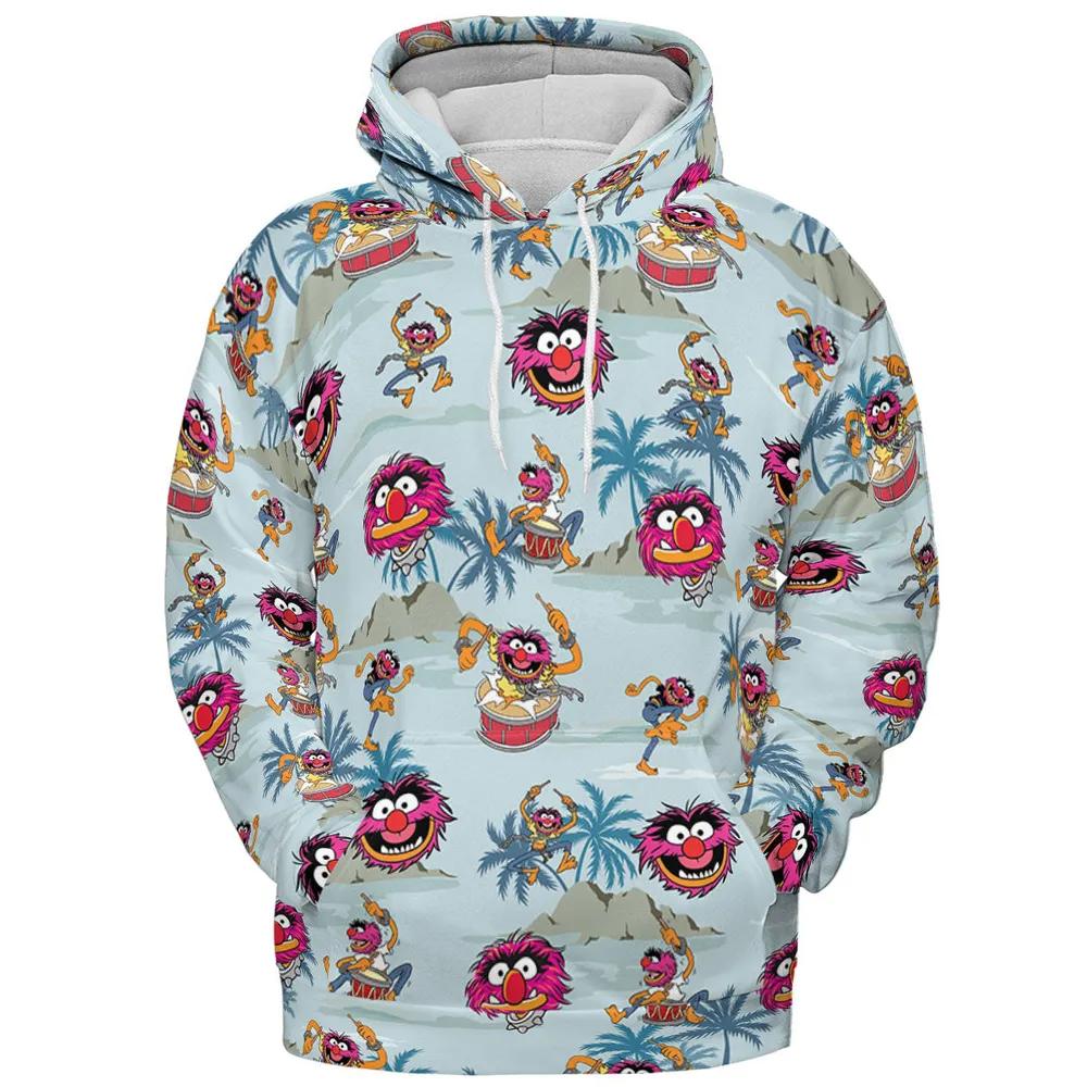 Animal The Muppet Show Drum Tropical All-over Print Hoodie - 3