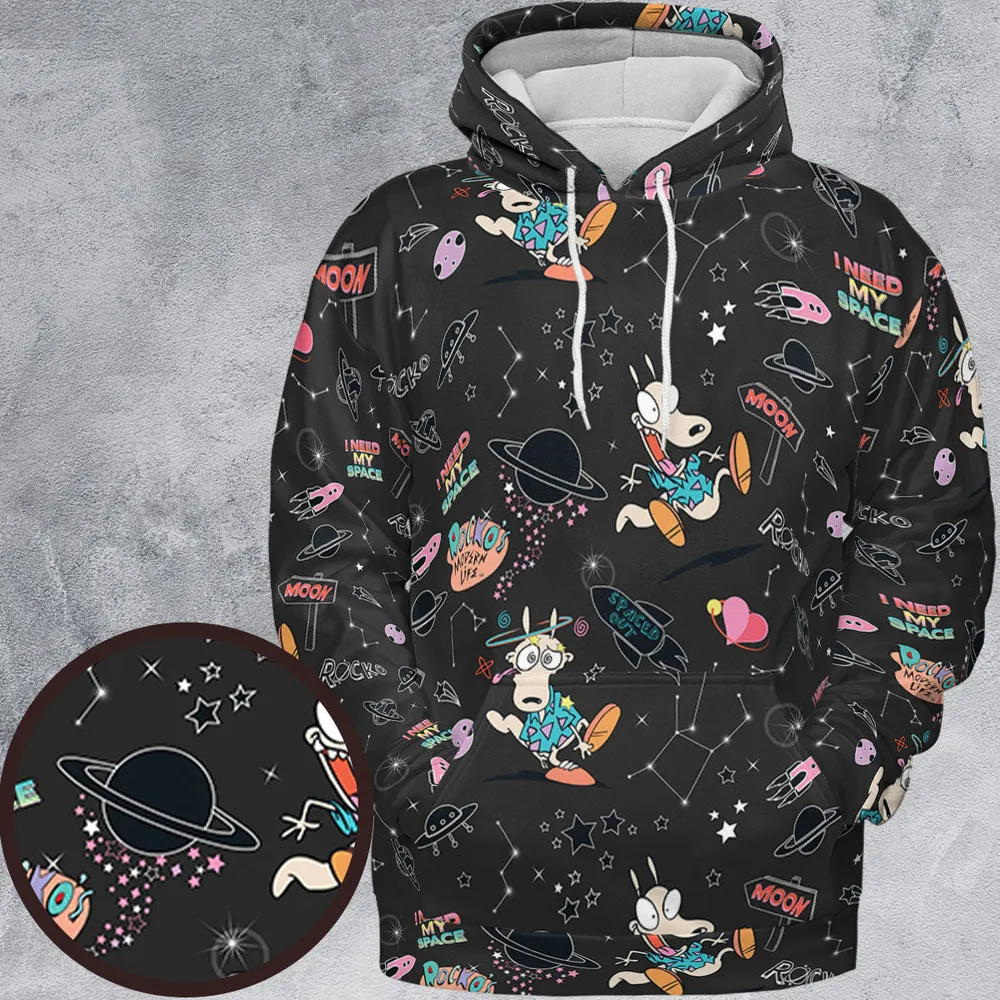 Rocko Space Out Rocko's Modern Life All-over Print Hoodie - 2
