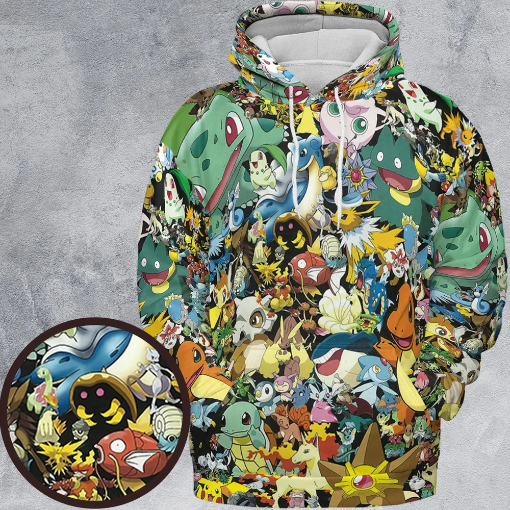 Gotta Catch 'em all Pokemon All-over Print Hoodie - 2