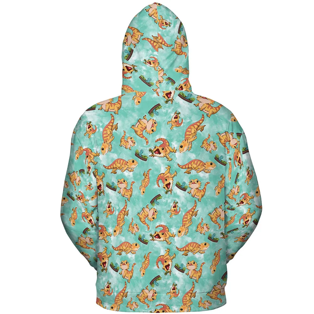 Bearded Dragon Pattern All-over Print Hoodie - 5