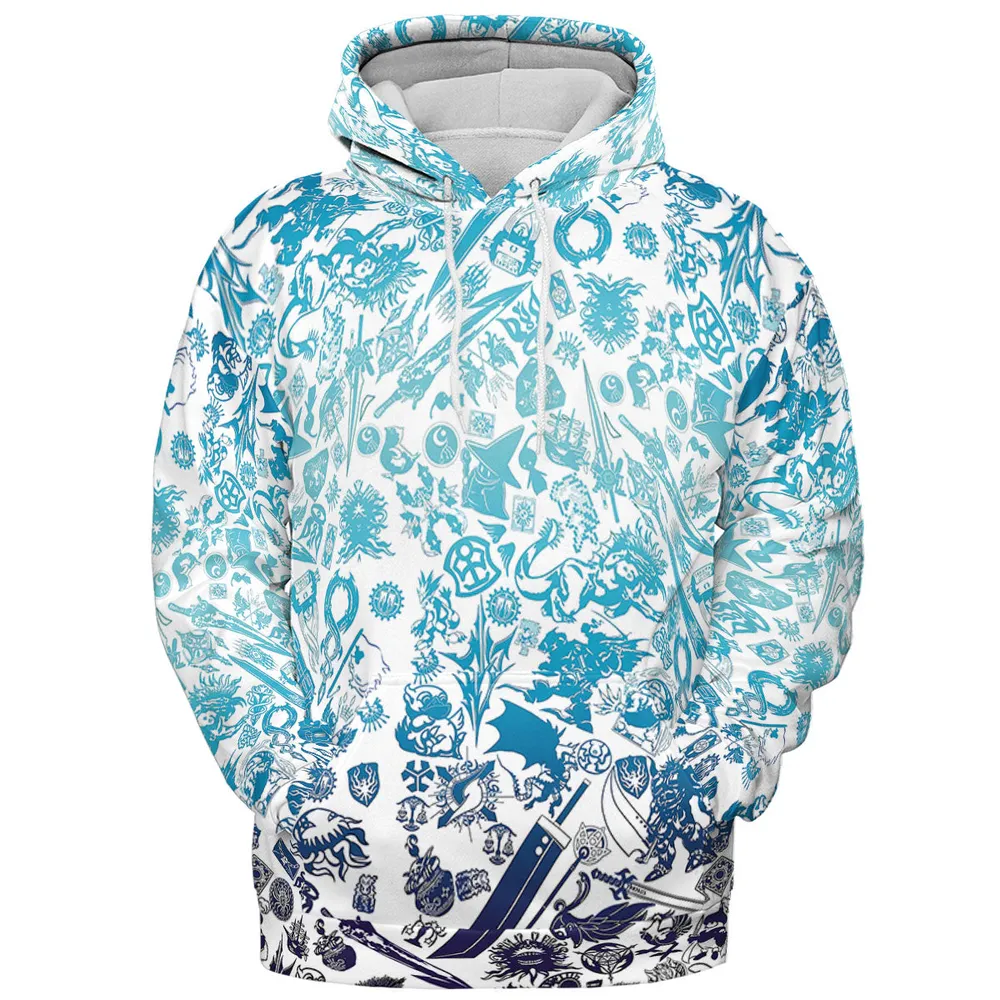 Blue Moggle Final Fantasy All-over Print Hoodie - 3