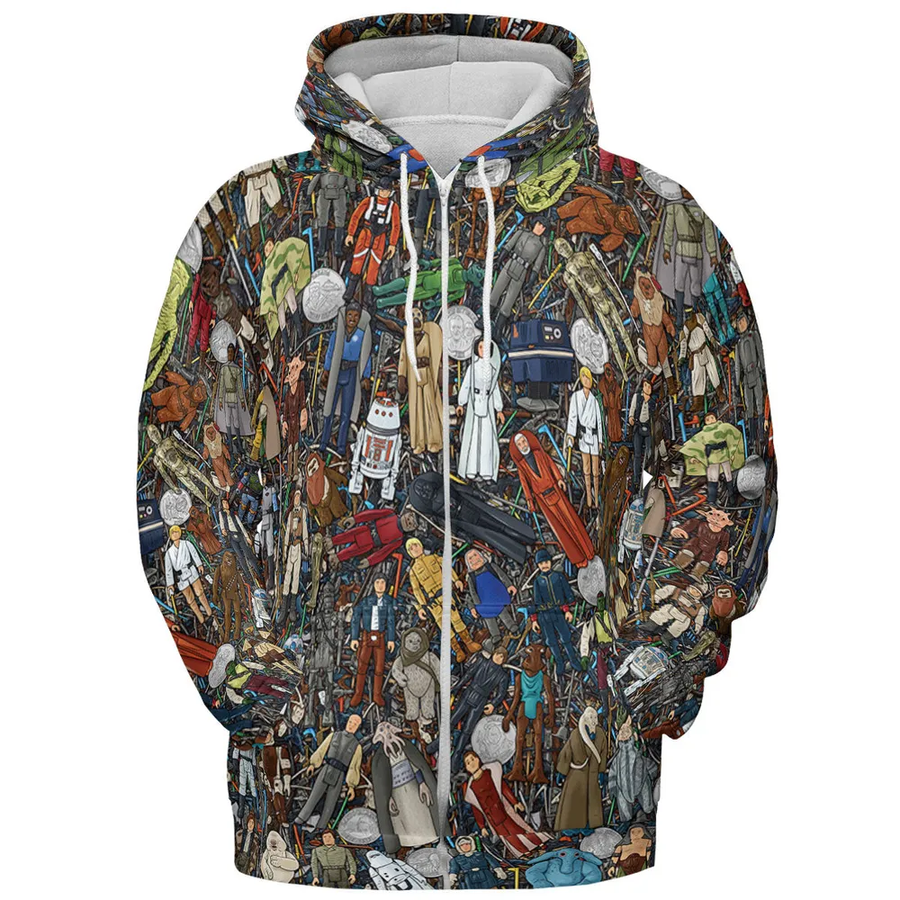 Star Wars Characters Figures All-over Print Hoodie - 4