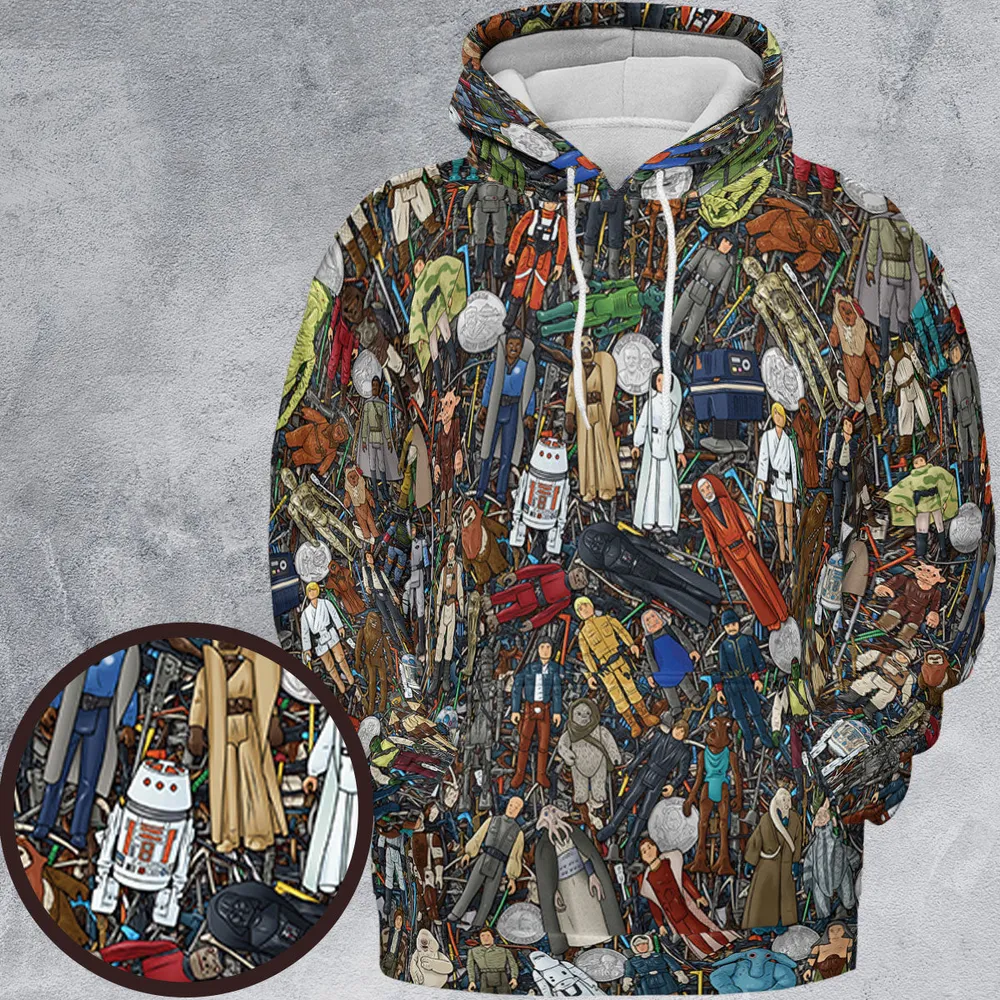 Star Wars Characters Figures All-over Print Hoodie - 2