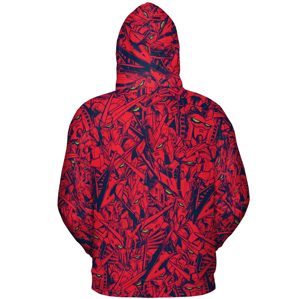 Gundam Camo Magenta Gundam All-over Print Hoodie - 5