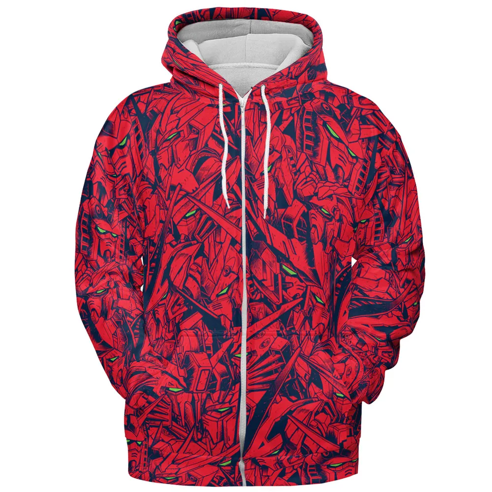 Gundam Camo Magenta Gundam All-over Print Hoodie - 4