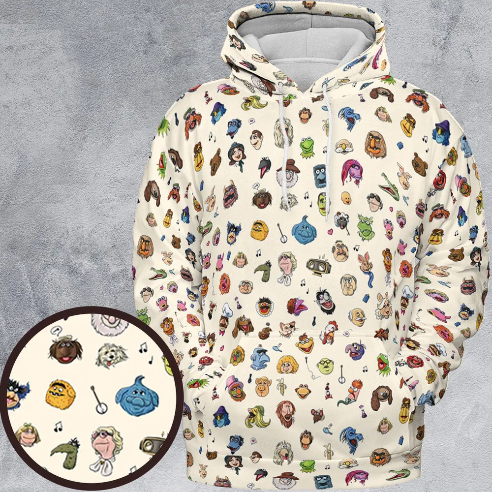 The Muppets Pattern All-over Print Hoodie - 2