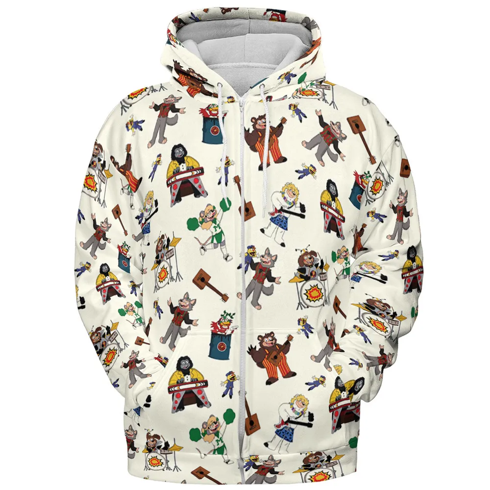 The Rock-afire Explosion Pattern All-over Print Hoodie - 4