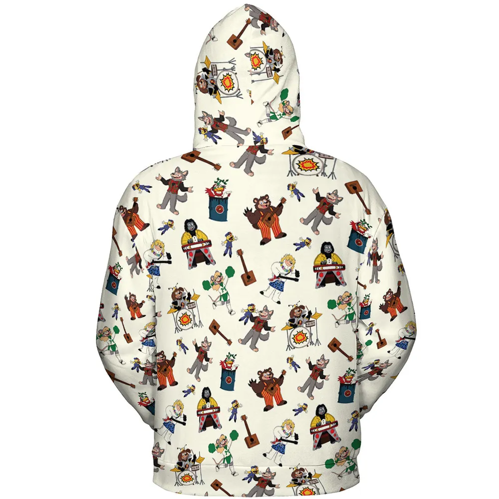 The Rock-afire Explosion Pattern All-over Print Hoodie - 5