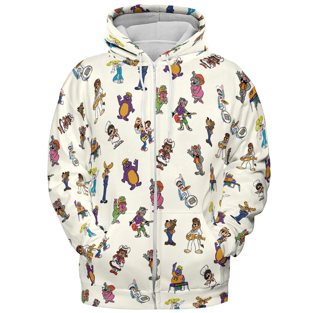 80s Pizza Time Theater Chuck E Cheese All-over Print Hoodie - 4