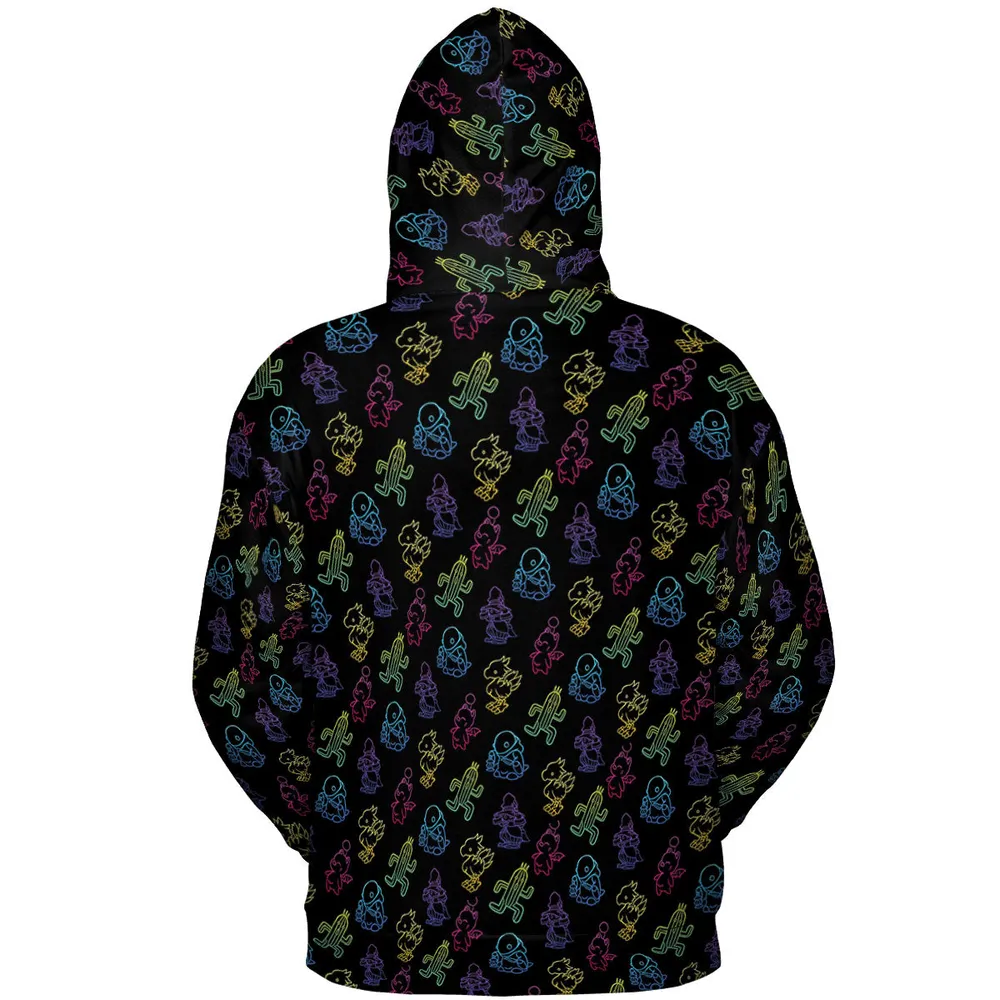 From Chocobos To Cactuars Final Fantasy All-over Print Hoodie - 5
