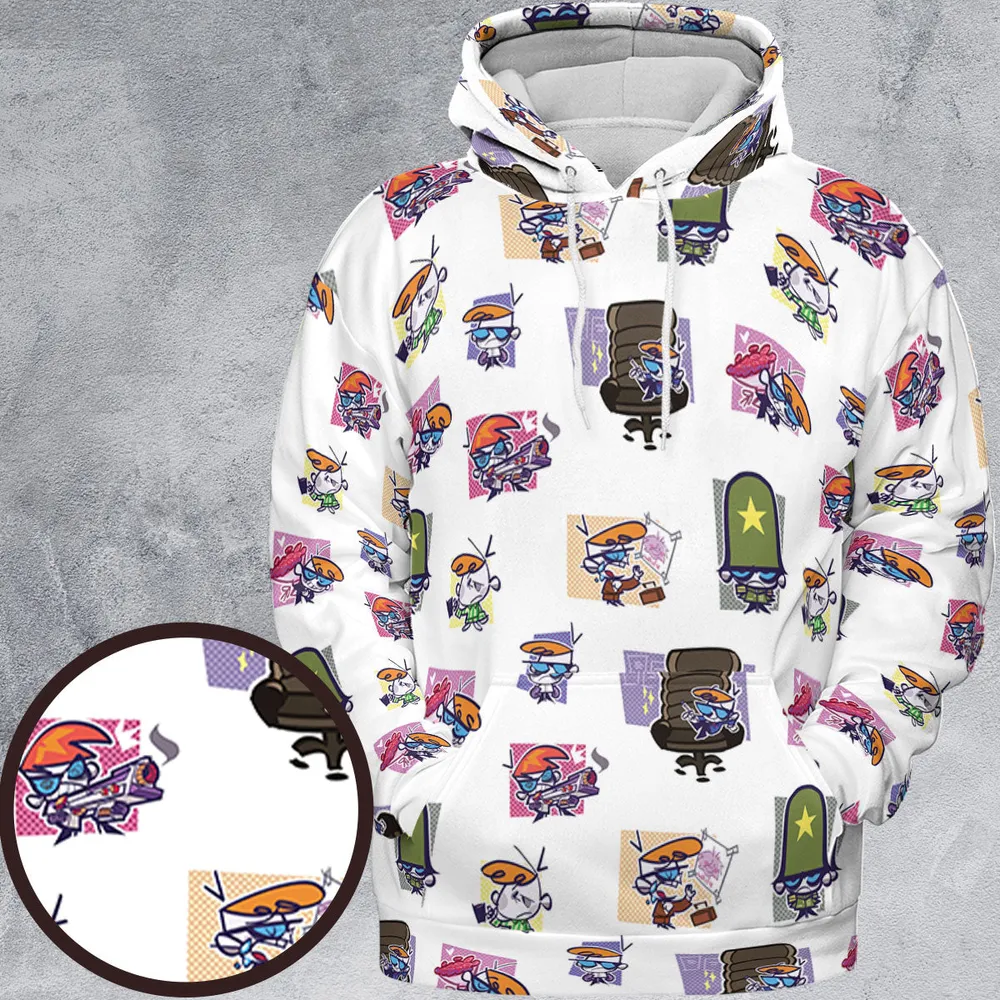 Dexter's Laboratory Characters All-over Print Hoodie - 2