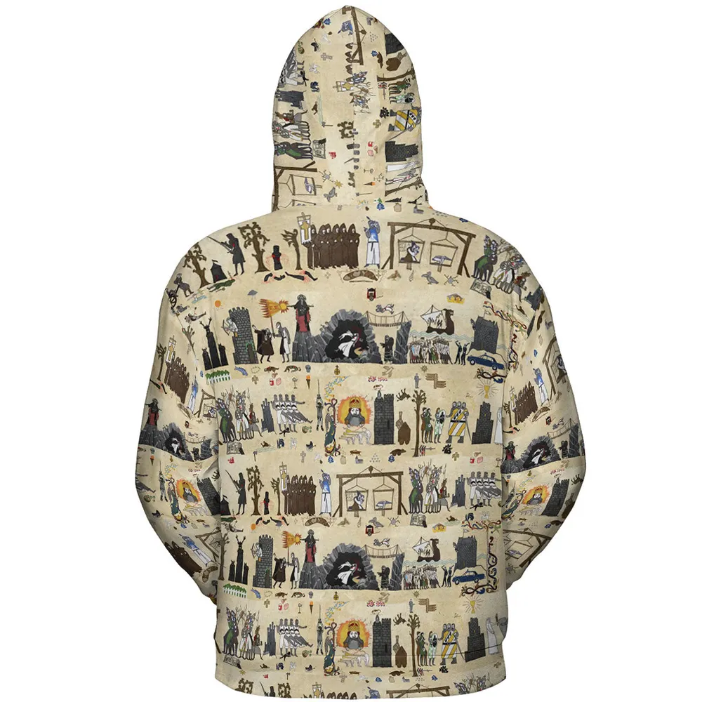 Bayeux Tapestry Monty Python All-over Print Hoodie - 5
