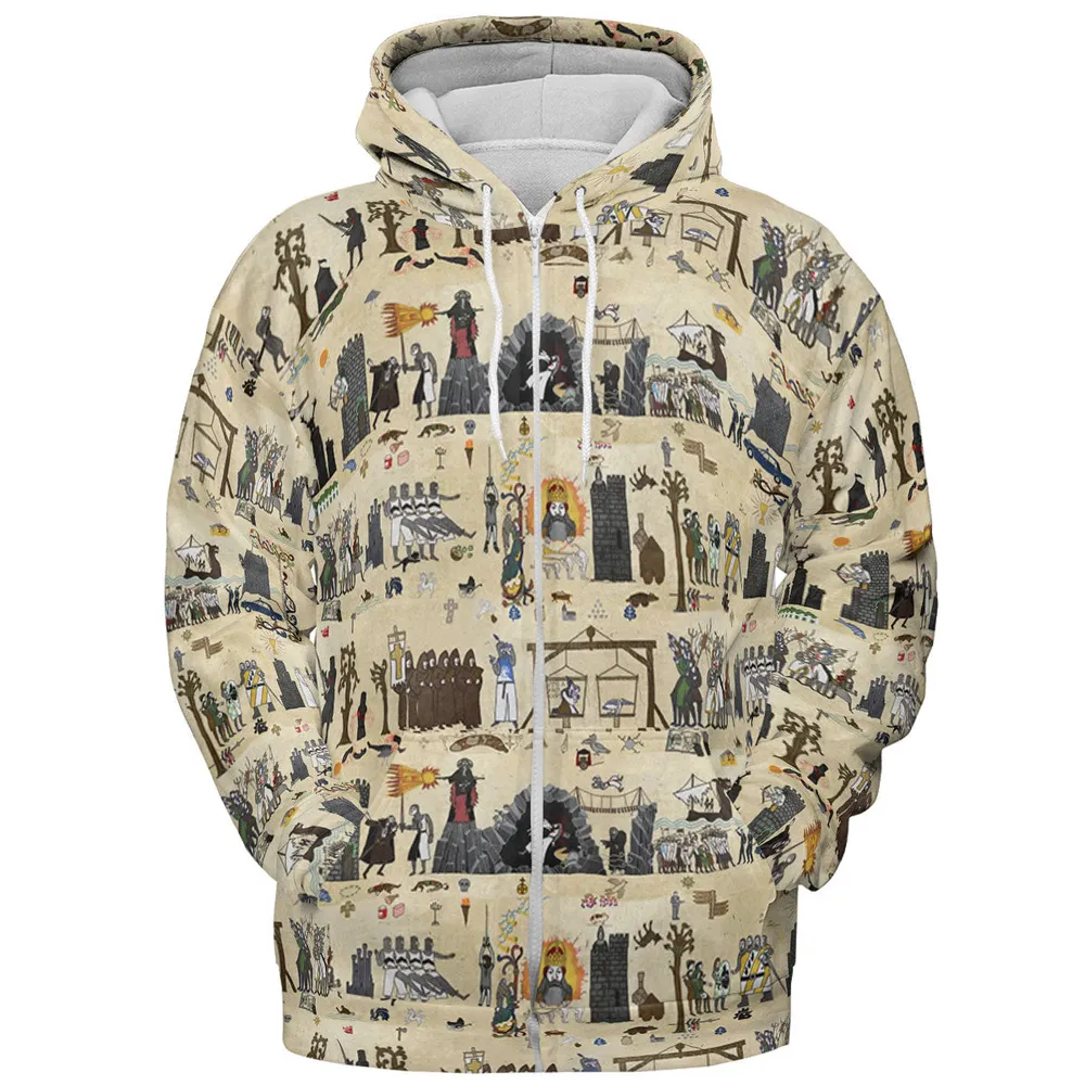 Bayeux Tapestry Monty Python All-over Print Hoodie - 4