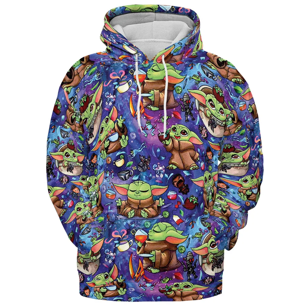Baby Yoda In the Galaxy All-over Print Hoodie - 3