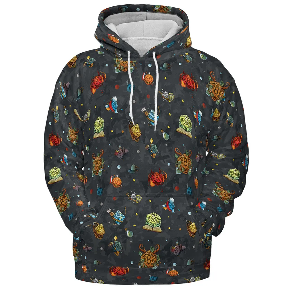 Class Dices DND Pattern All-over Print Hoodie - 3