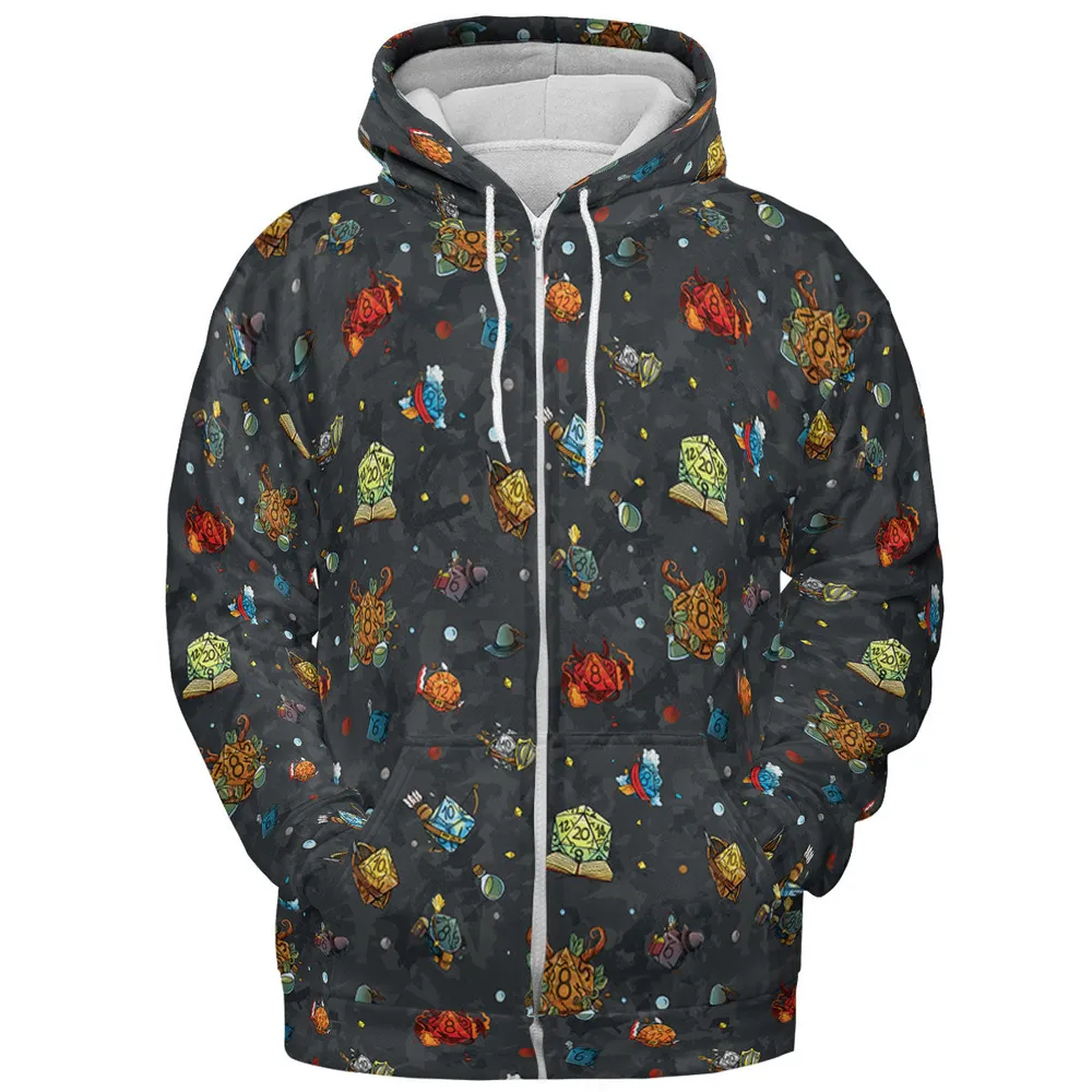 Class Dices DND Pattern All-over Print Hoodie - 4