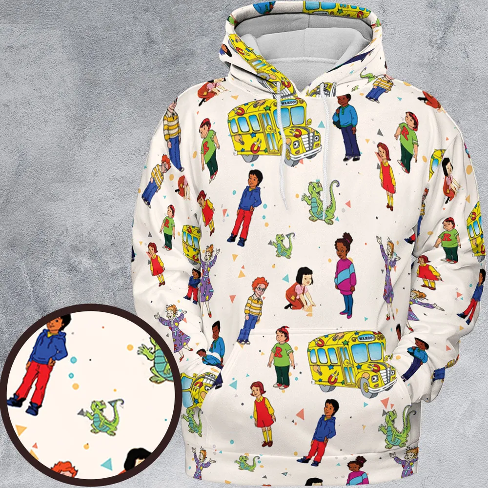 The Magic School Bus Characters All-over Print Hoodie - 2