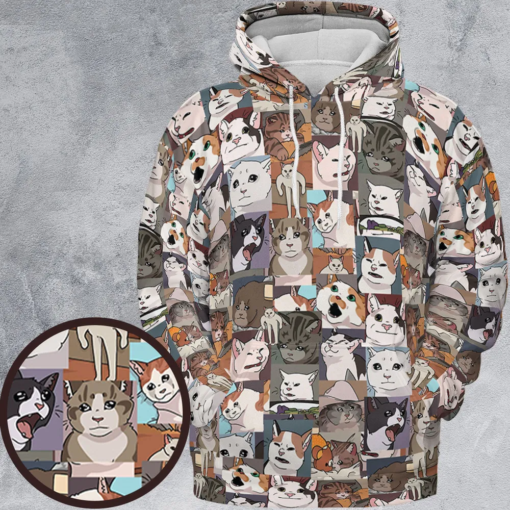 Funny Cat Internet Meme All-over Print Hoodie - 2