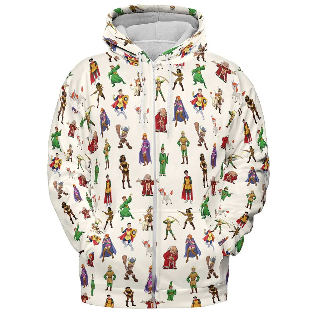 Sheila Uni Eric Diana Bobby Hank DnD All-over Print Hoodie - 4