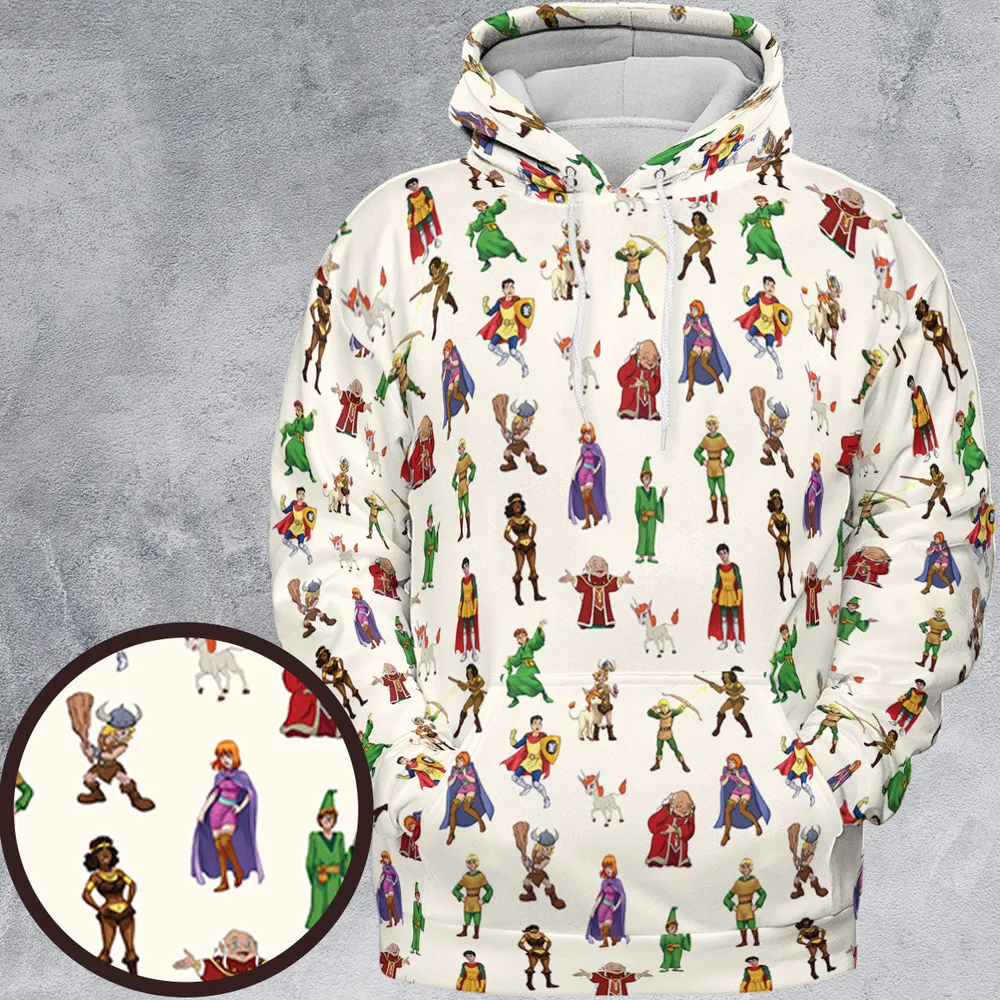 Sheila Uni Eric Diana Bobby Hank DnD All-over Print Hoodie - 2