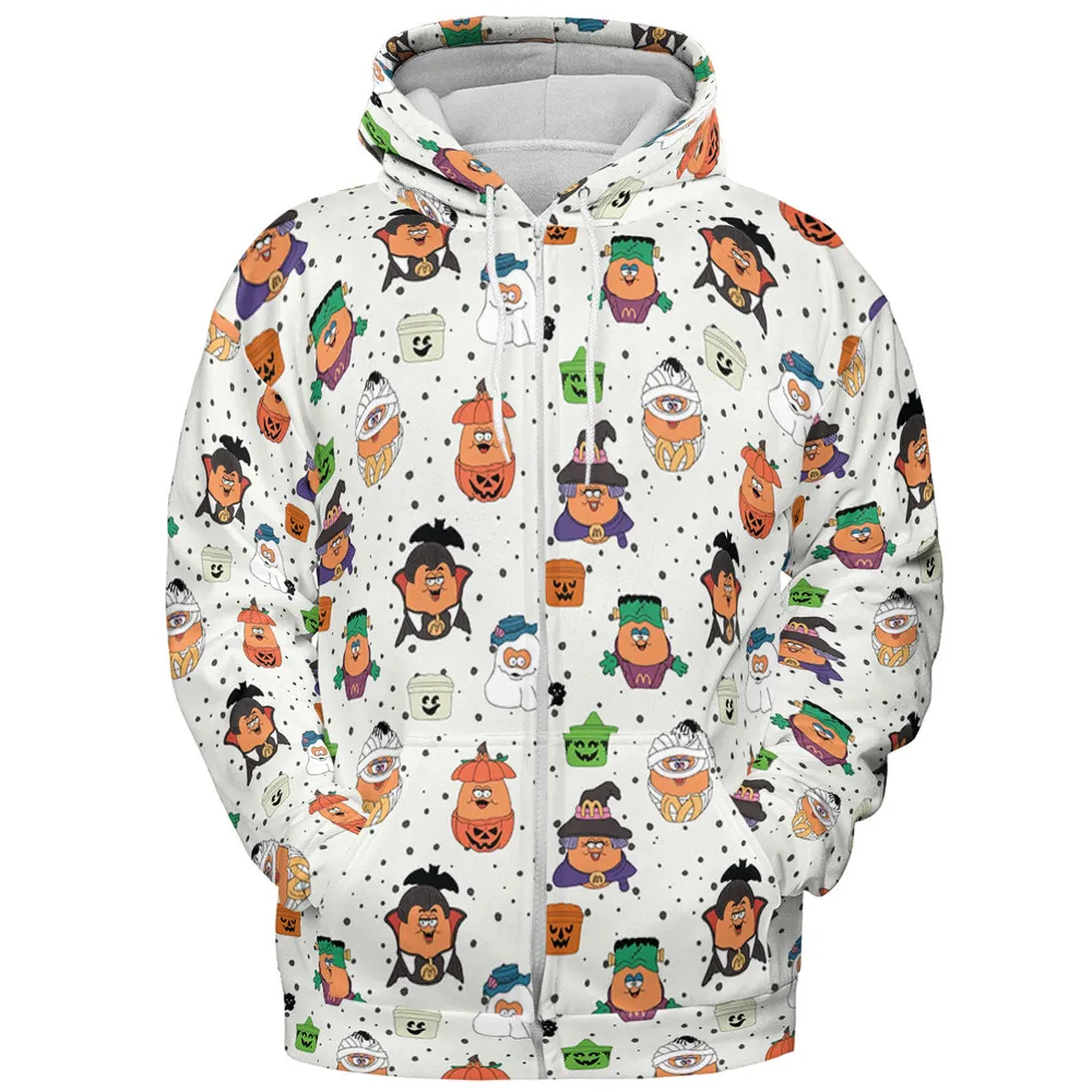 Memorable Friends McNugget Buddies Mcdonalds 1992 All-over Print Hoodie - 4