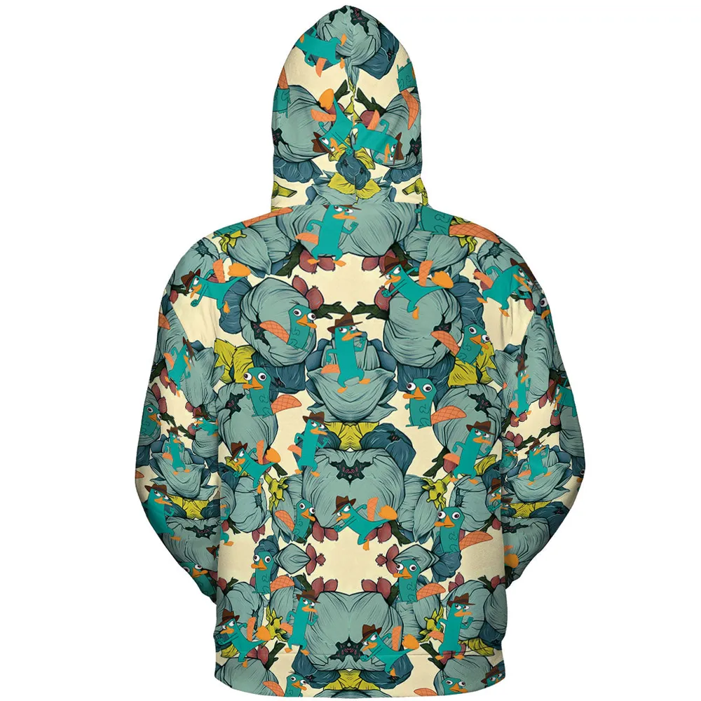Perry The Platypus Phineas and Ferb All-over Print Hoodie - 5