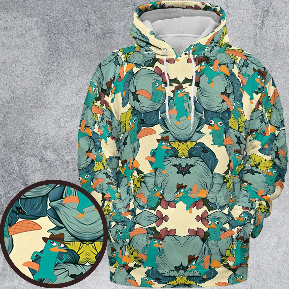 Perry The Platypus Phineas and Ferb All-over Print Hoodie - 2