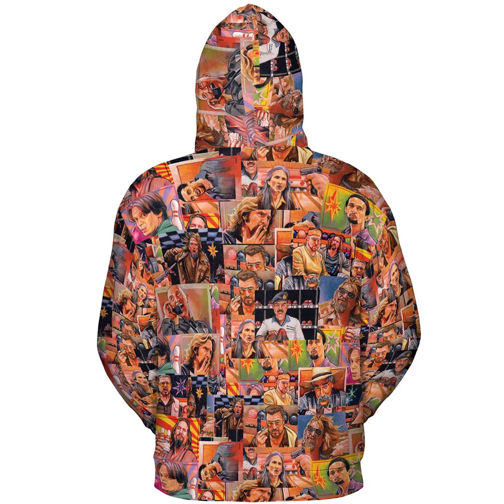 The Big Lebowski Painting Pattern All-over Print Hoodie - 5
