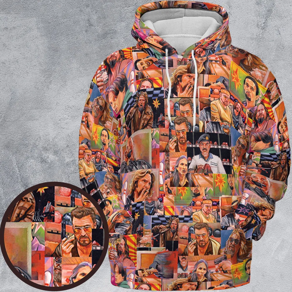The Big Lebowski Painting Pattern All-over Print Hoodie - 2