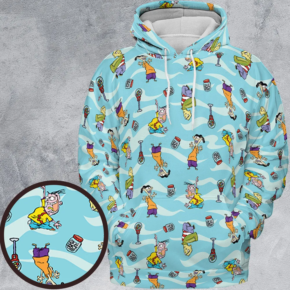 Quick Tips Regarding Ed, Edd, n Eddy Pattern All-over Print Hoodie - 2