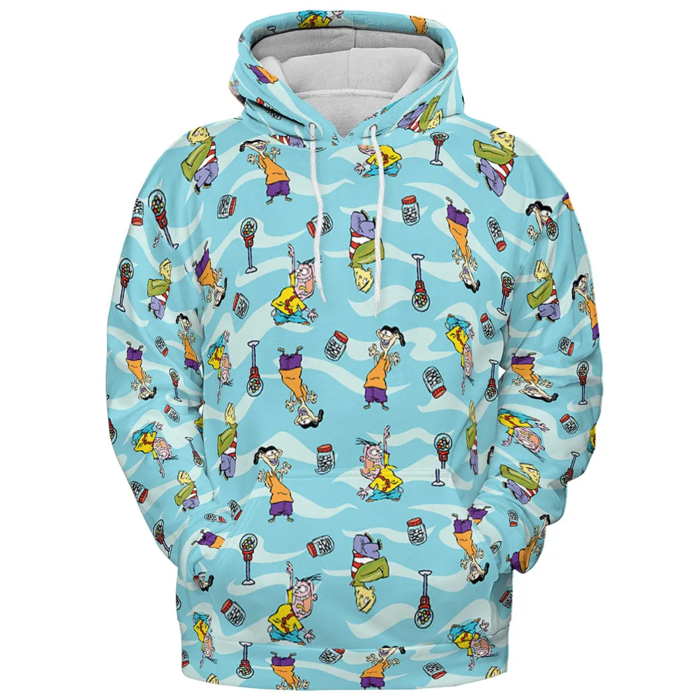 Quick Tips Regarding Ed, Edd, n Eddy Pattern All-over Print Hoodie - 3