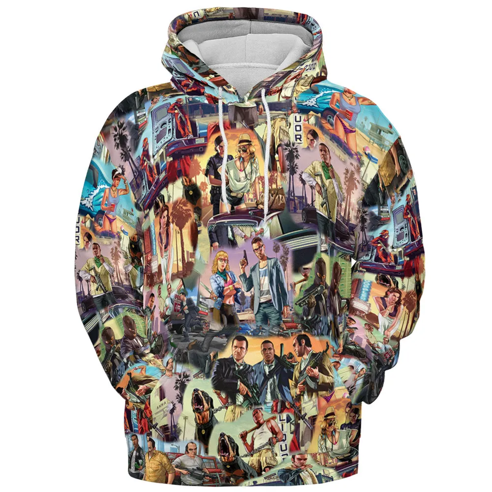 GTA Grand Theft Auto Scenes All-over Print Hoodie - 3